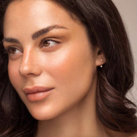 14K Gold Minimalist Set: 1pc Earring Jacket, 1pc Huggie Hoop, 1pc Ear Climbers - Picture 6 of 14